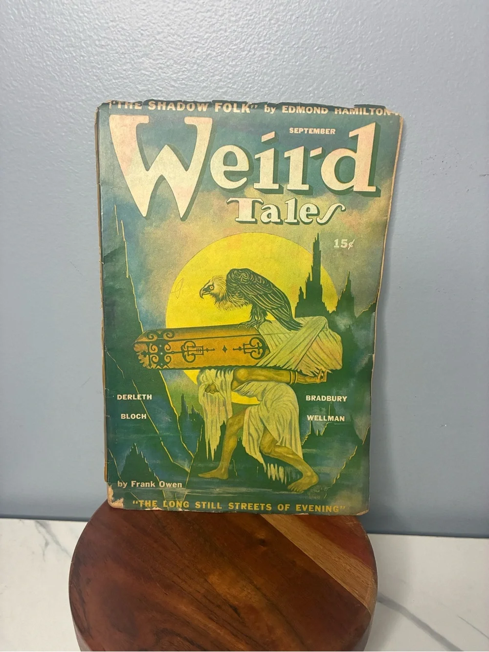 Weird Tales Vintage Style Wall Art - Blue Green Cover Print